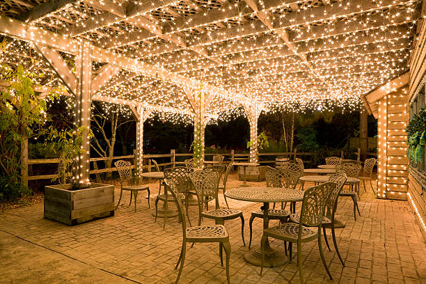 outdoor patio dressed for christmas. see similar in my portfolio.